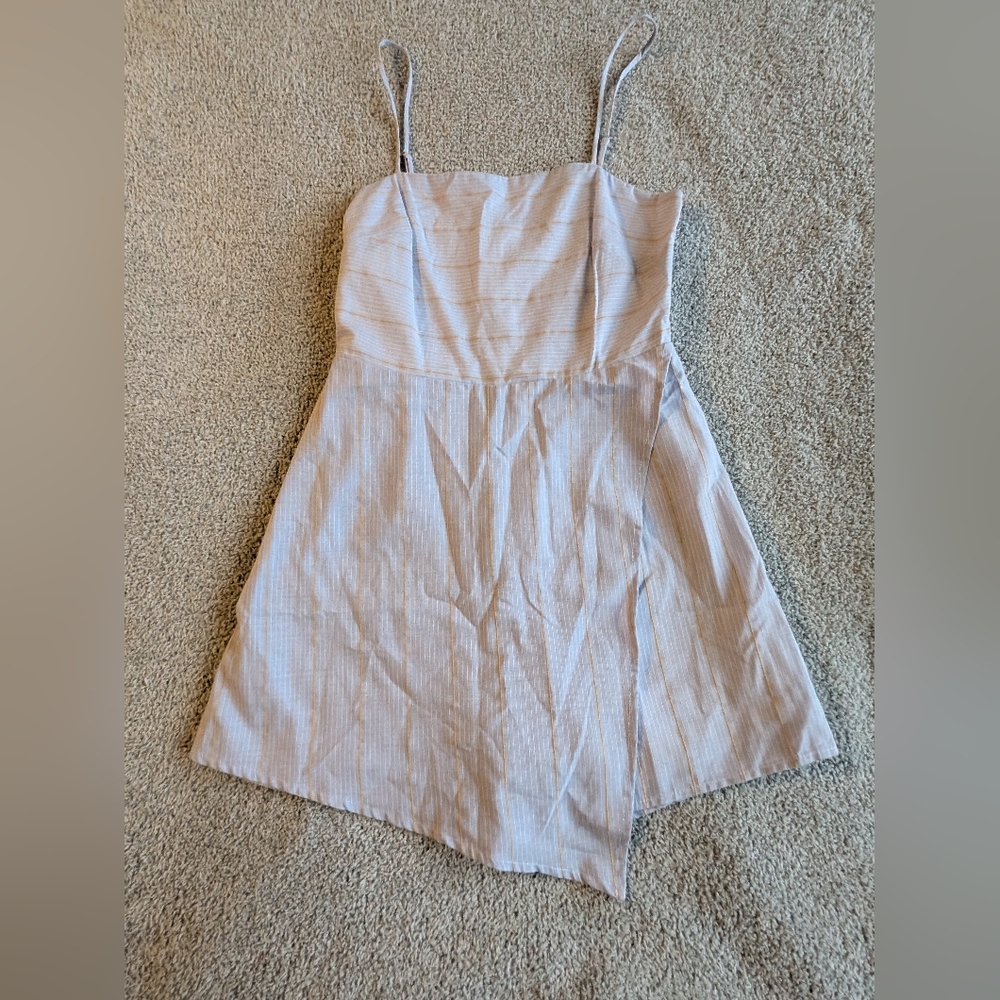 Altar'd State Pinstripe Mini Dress Romper Size Small